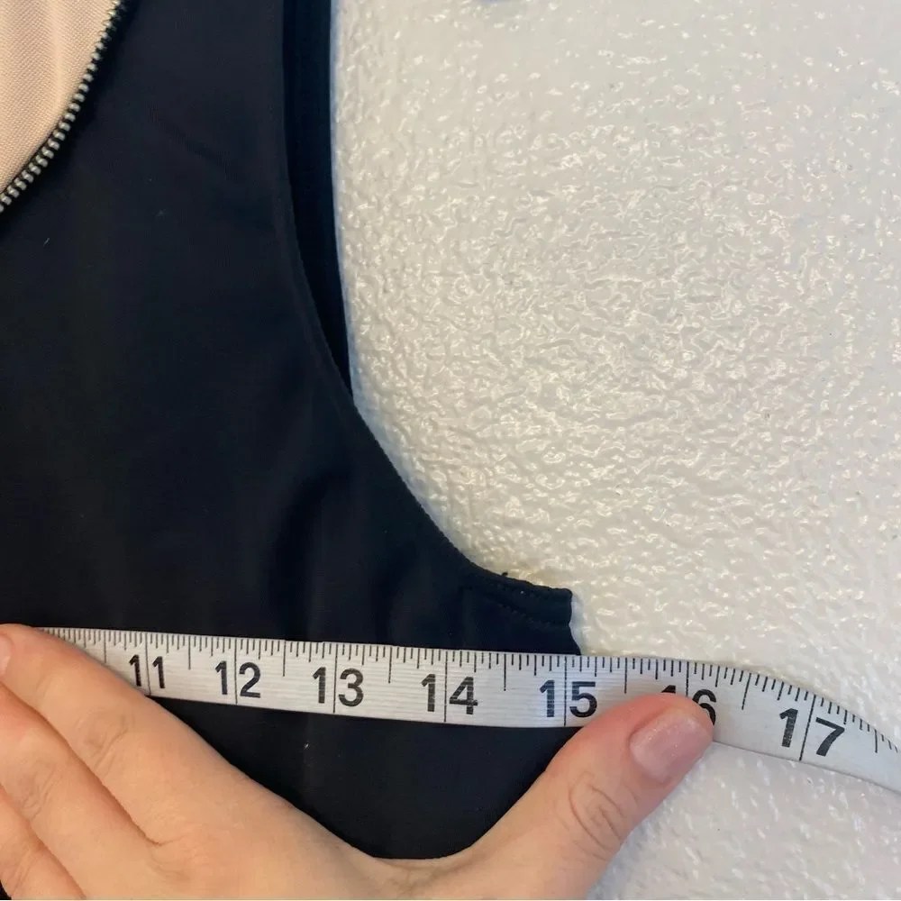 Weissman Elite dance costume black Zipper Detail Leotard MT11416 MA-Medium adult